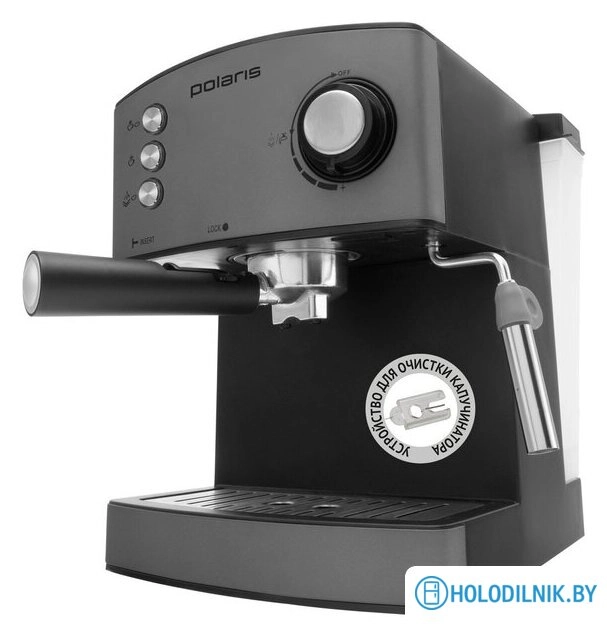 Рожковая кофеварка Polaris PCM 1527E Adore Crema (серый)