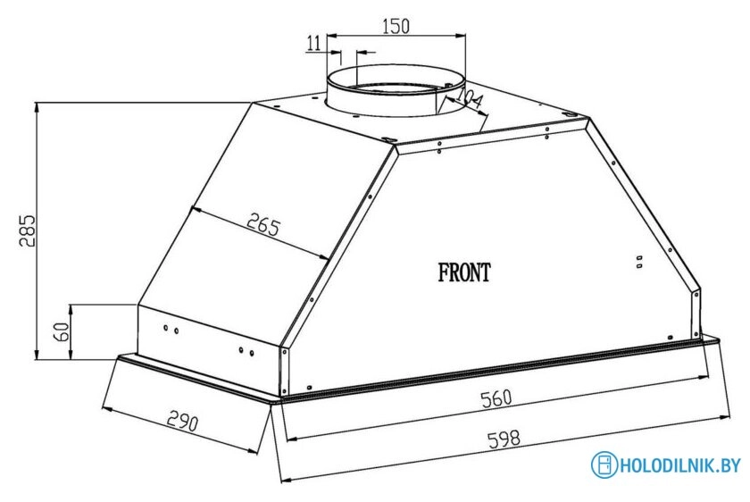 Кухонная вытяжка Schtoff Bots 60 (черный)