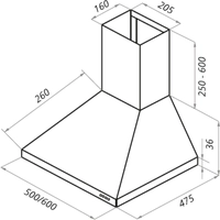 Кухонная вытяжка Schtoff Haus 60 (нержавеющая сталь)