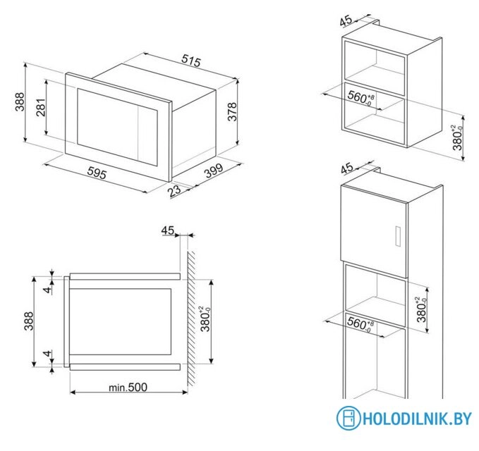 Микроволновая печь Smeg FMI025B3