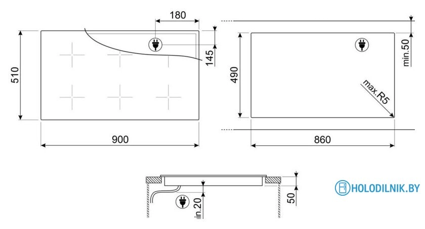 Варочная панель Smeg SIM3964MB