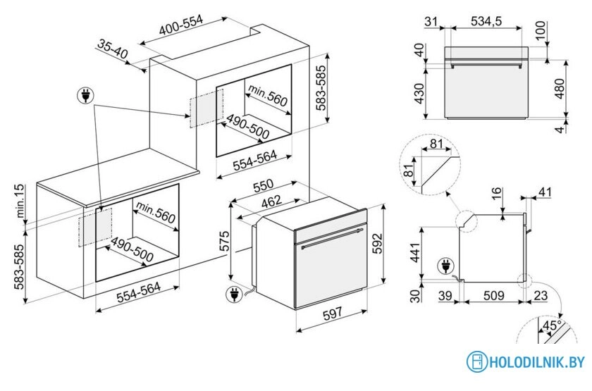 Электрический духовой шкаф Smeg SOP6301S2X