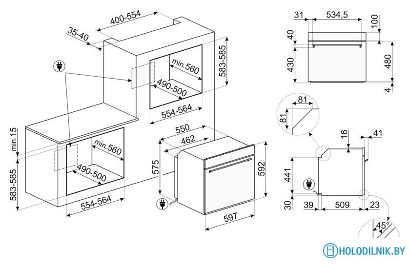 Электрический духовой шкаф Smeg SOP6302TX