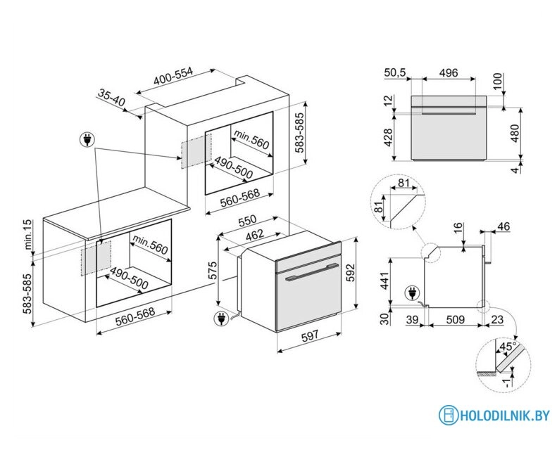 Электрический духовой шкаф Smeg SOP6602TNR