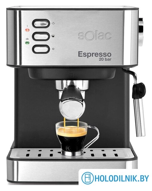 Рожковая кофеварка Solac Espresso 20 Bar (нержавеющая сталь)