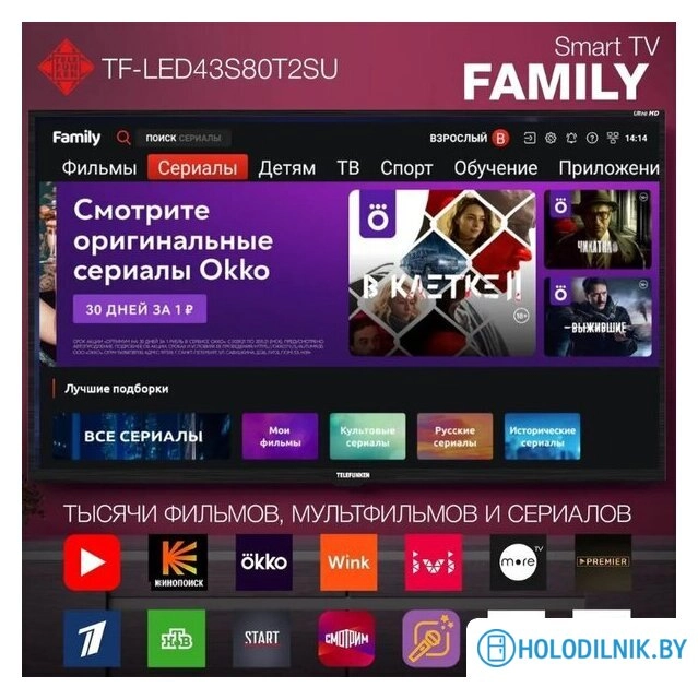 Телевизор TELEFUNKEN TF-LED43S80T2SU