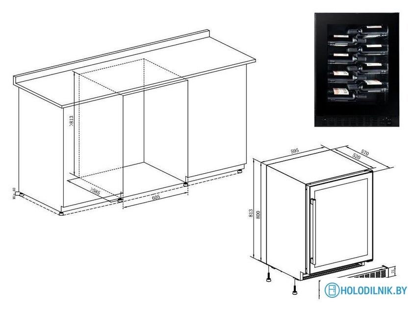 Винный шкаф Temptech CPROX60SX