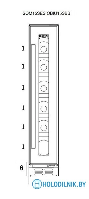 Винный шкаф Temptech Oslo OBIU15SBB