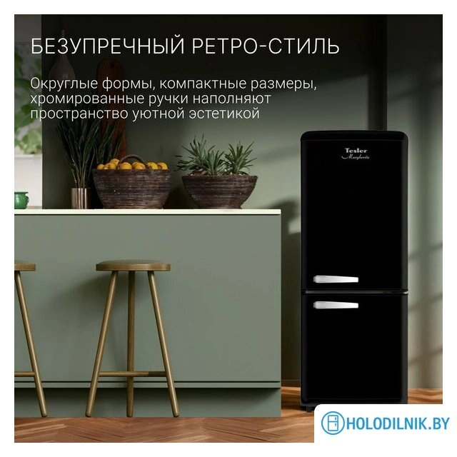 Холодильник Tesler RB-107 (черный)