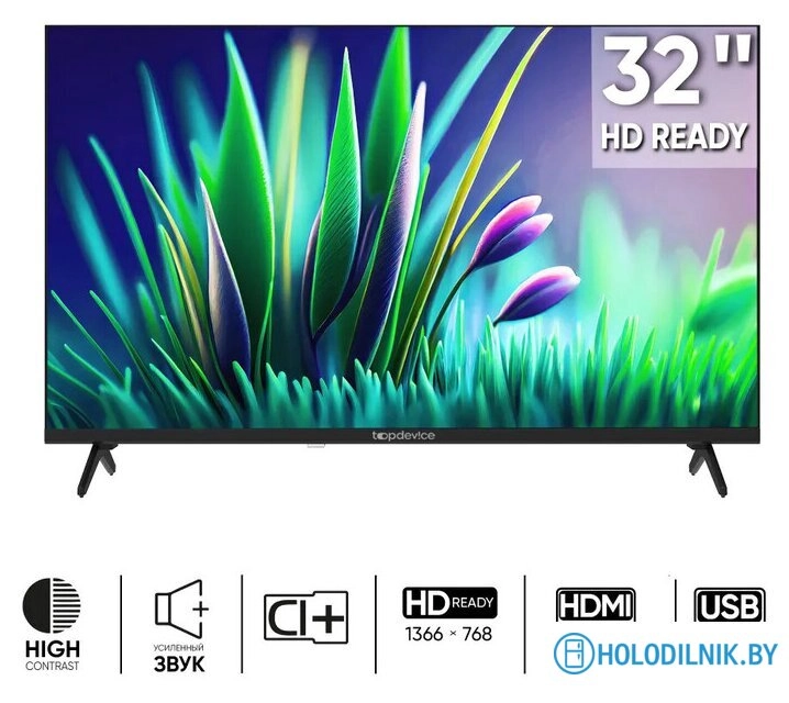 Телевизор Topdevice 32" LED Frameless CN04 (черный)