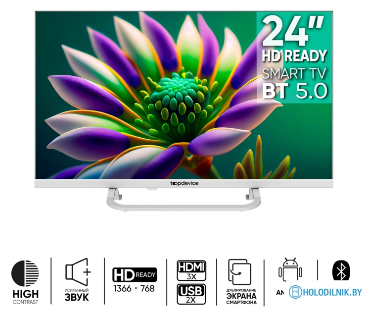 Телевизор Topdevice Frameless Neo TDTV24CS04H_WE