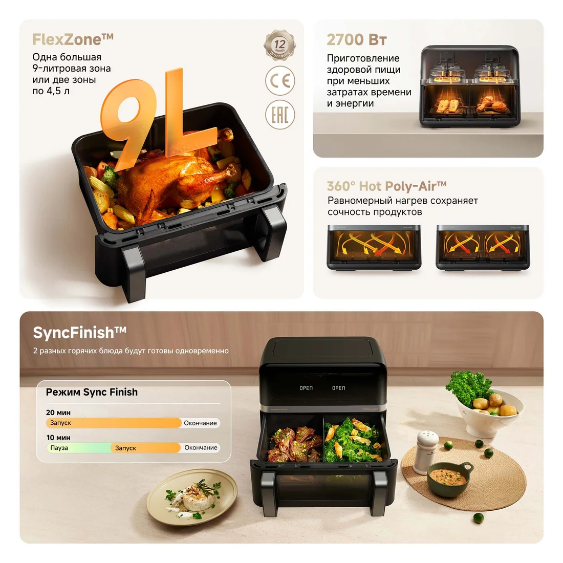 Air Fryer FD20 Pro AF-5518ATB (черный)