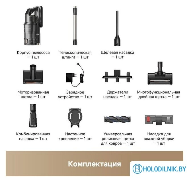 Пылесос Trouver Cordless Vacuum Cleaner G70 Detect V2515 (евровилка, черный)