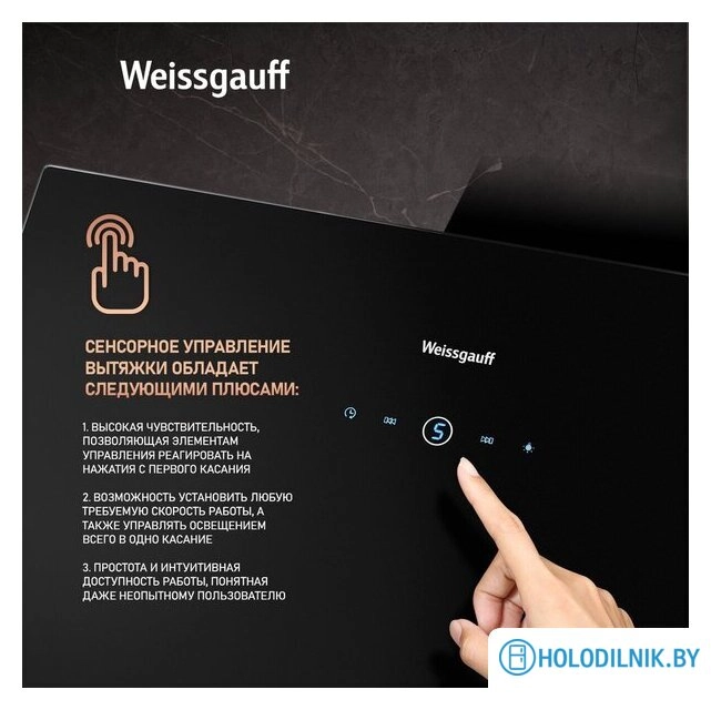 Кухонная вытяжка Weissgauff Alcor TC BL Inverter Wi-Fi
