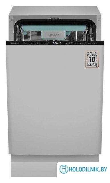 Встраиваемая посудомоечная машина Weissgauff BDW 4535 D Inverter AutoOpen Timer Floor