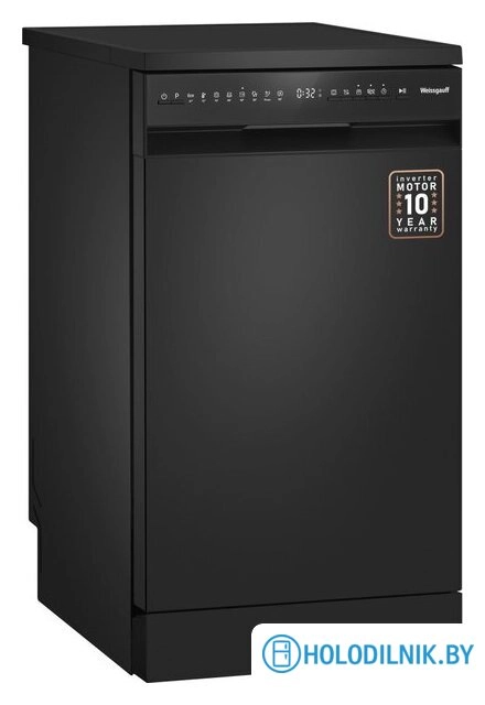 Отдельностоящая посудомоечная машина Weissgauff DW 4508 Inverter Autoopen Black