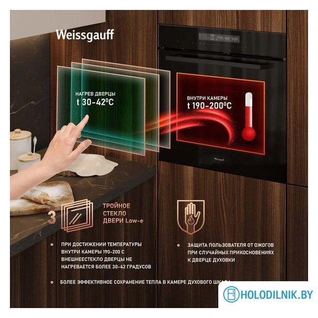 Электрический духовой шкаф Weissgauff EOM 791 SDB Black Edition