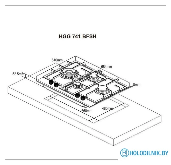 Варочная панель Weissgauff HGG 741 BFSH