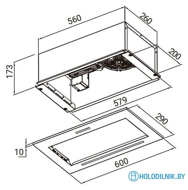 Кухонная вытяжка Weissgauff Integra 850 PB IX (нержавеющая сталь)