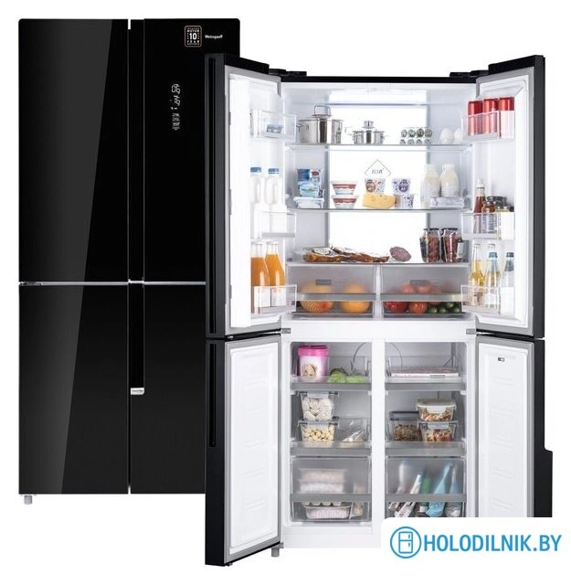 Четырёхдверный холодильник Weissgauff WCD 450 BG NoFrost Inverter