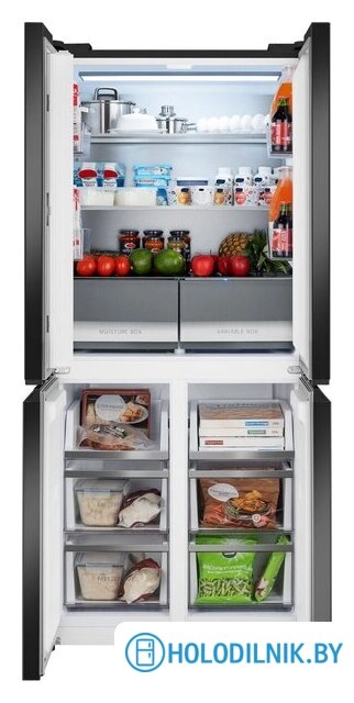 Четырёхдверный холодильник Weissgauff WCD 450 Rock Glass NoFrost Inverter