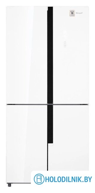 Четырёхдверный холодильник Weissgauff WCD 450 WG NoFrost Inverter