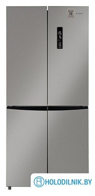 Четырёхдверный холодильник Weissgauff WCD 450 X NoFrost Inverter