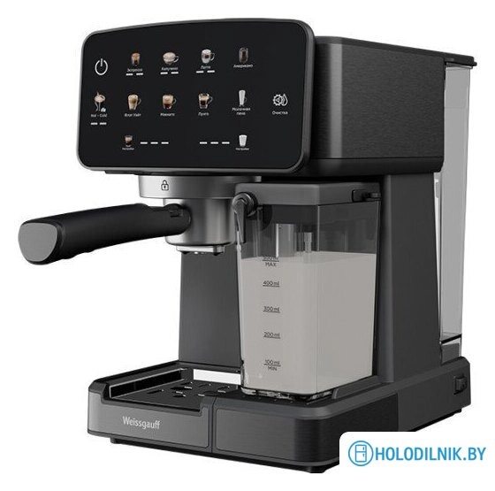 Рожковая кофеварка Weissgauff WCM-356 DB Automatic Cappuccino ColorTouch