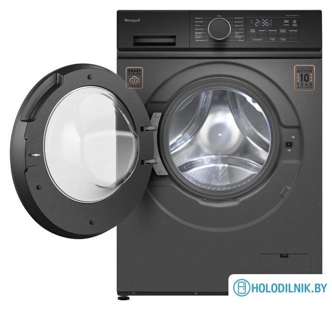 Стиральная машина Weissgauff WM 48128 Inverter Steam Grey