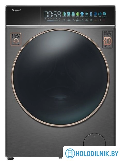 Стиральная машина Weissgauff WM 58411 Direct Drive Inverter Premium Steam Grey