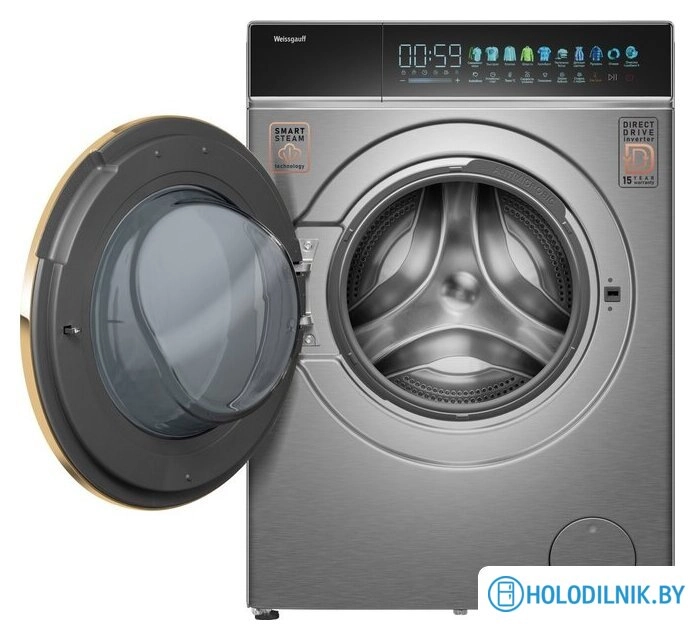 Стиральная машина Weissgauff WM 58411 Direct Drive Inverter Premium Steam Steel