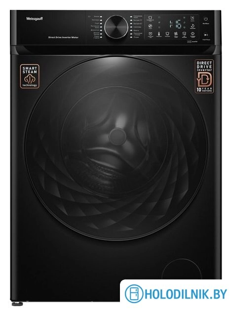 Стиральная машина Weissgauff WM 59411 Direct Drive Inverter Steam Matt Black