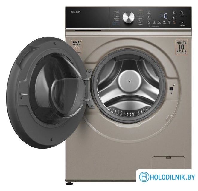 Стирально-сушильная машина Weissgauff WMD 61211 D Inverter Steam Champagne
