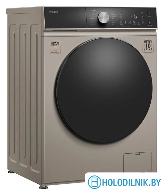 Стирально-сушильная машина Weissgauff WMD 61211 D Inverter Steam Champagne