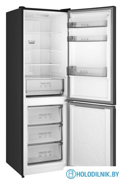 Холодильник Weissgauff WRK 185 Total NoFrost Inverter Black Inox