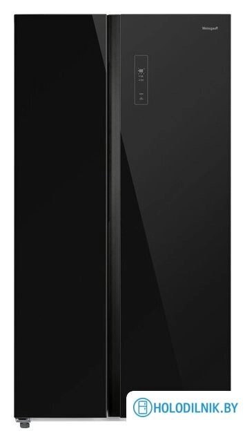 Холодильник side by side Weissgauff WSBS 550 Built-in NoFrost Inverter Black Glass