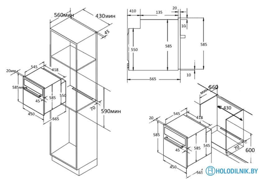Электрический духовой шкаф Zigmund & Shtain E 145 B