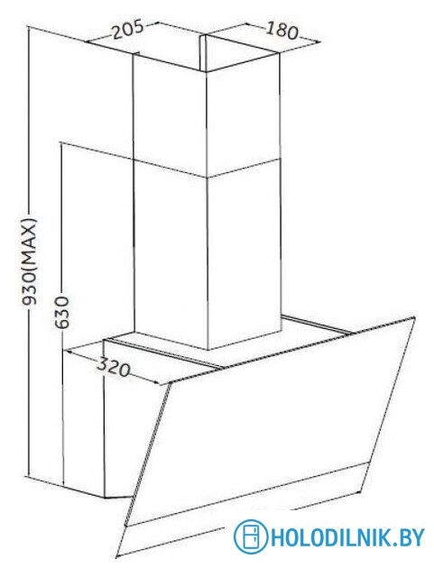 Кухонная вытяжка ZorG Atlantis 1060 60 S (черный)