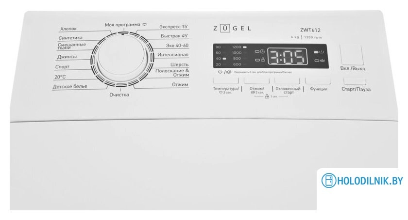 Стиральная машина с вертикальной загрузкой ZUGEL ZWT612